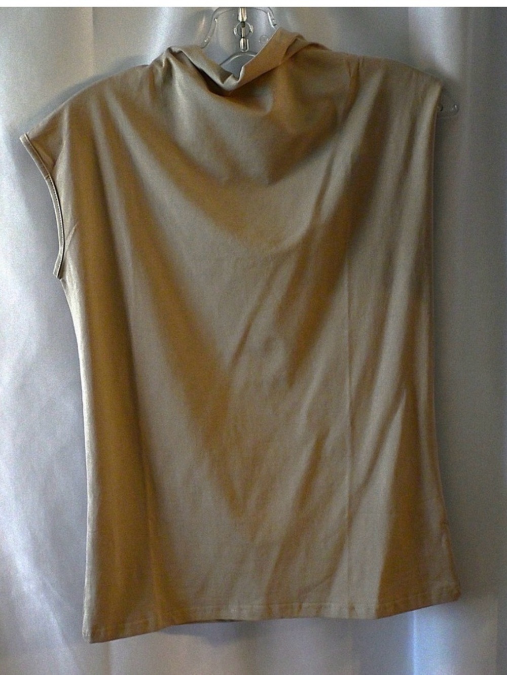 Women’s Sleeveless Cowl Neck Top - Beige